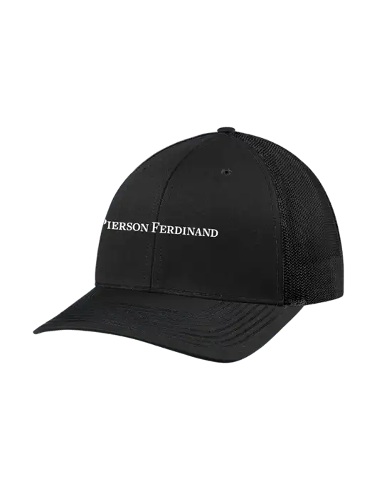 Richardson Adjustable Snapback Original 112 Trucker Cap Black w/Black Mesh w/Pierson Ferdinand Logo
