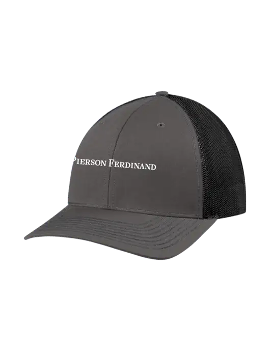 Richardson Adjustable Snapback Original 112 Trucker Cap Dark Grey w/Black Mesh w/Pierson Ferdinand Logo