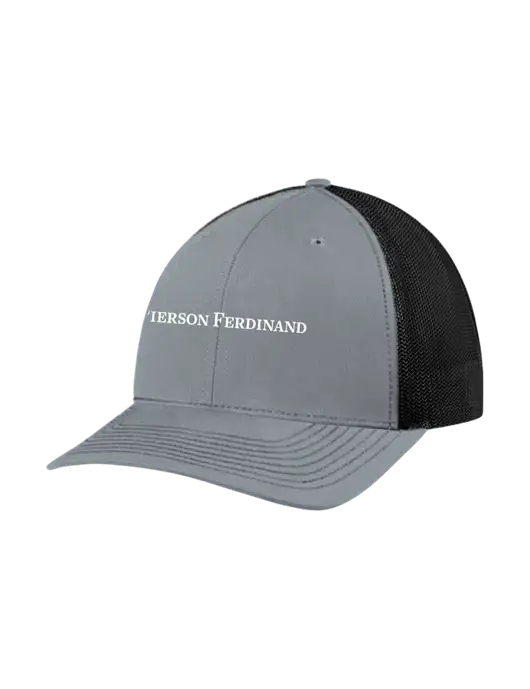 Richardson Adjustable Snapback Original 112 Trucker Cap Heather Grey w/Black Mesh w/Pierson Ferdinand Logo