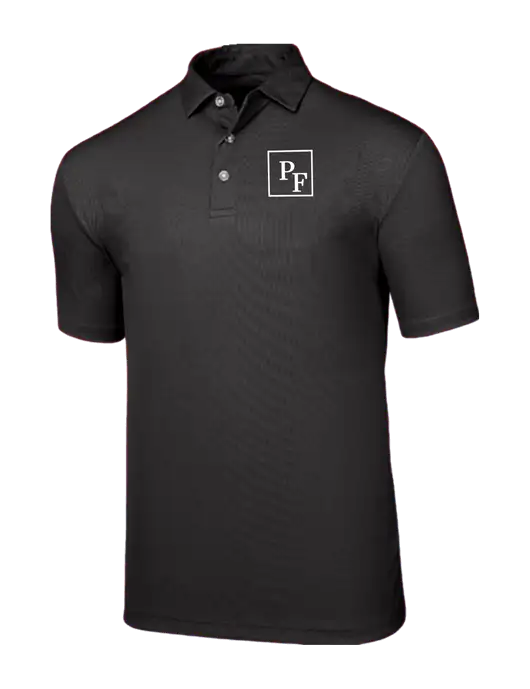 Callaway Birdseye Black Polo w/PF Icon Logo