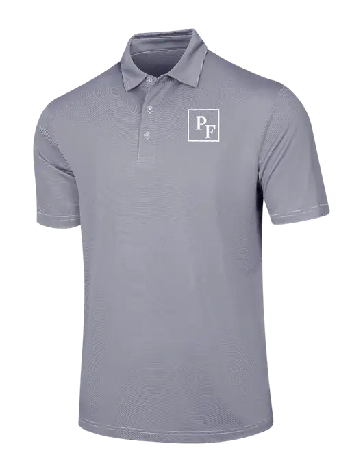 Callaway Navy Fine Line Stripe Polo w/PF Icon Logo