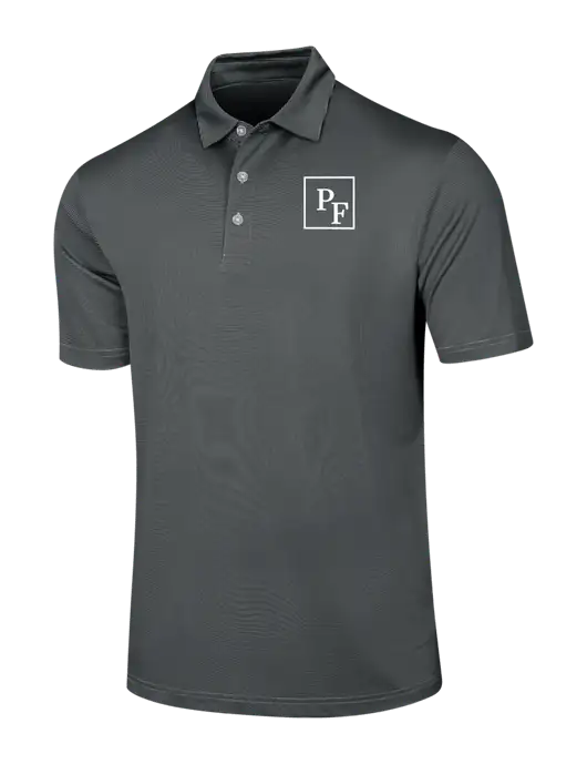Callaway Black Fine Line Stripe Polo w/PF Icon Logo