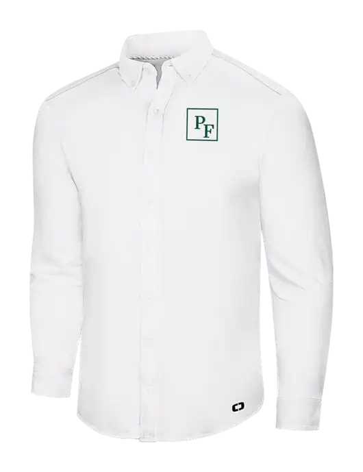 OGIO Bright White Modern Code Stretch Button-Up Shirt w/PF Icon Logo