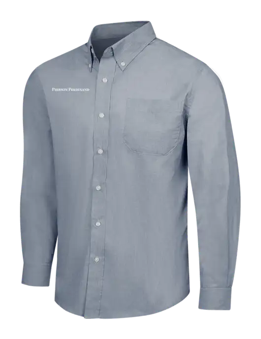 Navy Frost Crosshatch Easy Care Shirt w/Pierson Ferdinand Logo