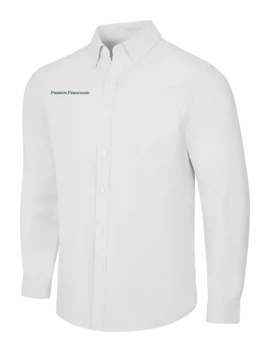 White SuperPro Oxford Shirt w/Pierson Ferdinand Logo