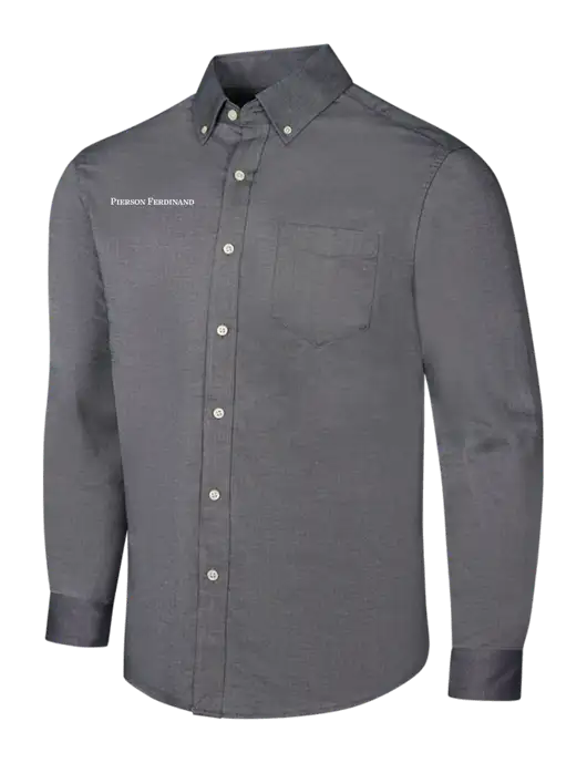 Dark Grey SuperPro Oxford Shirt w/Pierson Ferdinand Logo