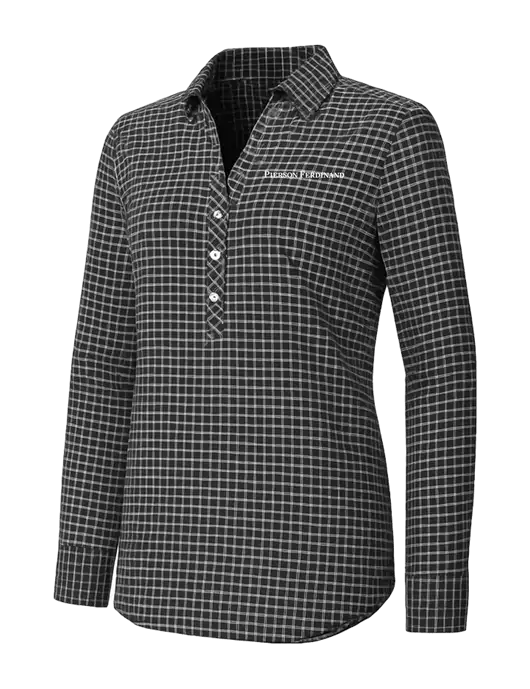 Womens Dark Grey/White City Stretch Shirt w/Pierson Ferdinand Logo