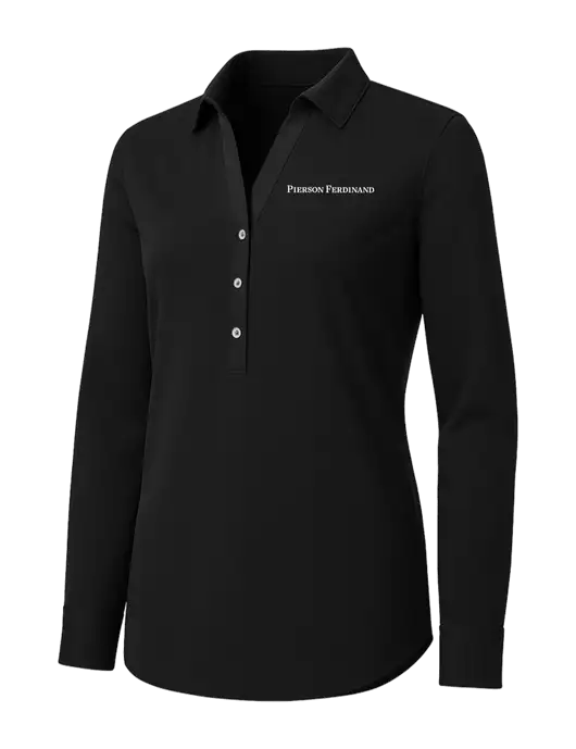 Womens Black City Stretch Shirt w/Pierson Ferdinand Logo