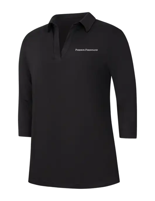 Womens Black Luxe Knit Tunic w/Pierson Ferdinand Logo