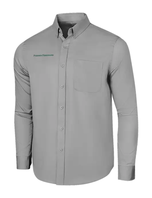 Long Sleeve Light Grey Superpro React Twill Shirt w/Pierson Ferdinand Logo