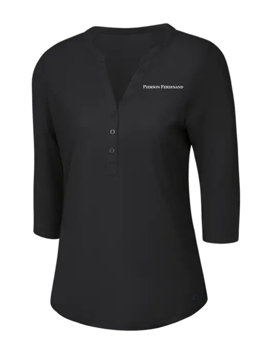 OGIO Blacktop Jewel Henley w/Pierson Ferdinand Logo