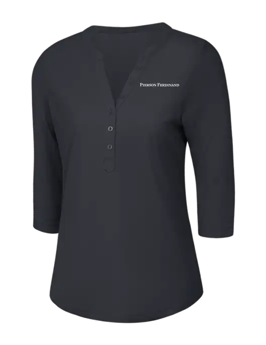 OGIO Charcoal Grey Jewel Henley w/Pierson Ferdinand Logo