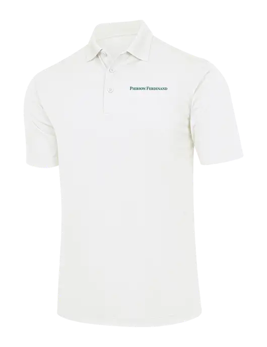 White Micropique Sport-Wick Polo w/Pierson Ferdinand Logo