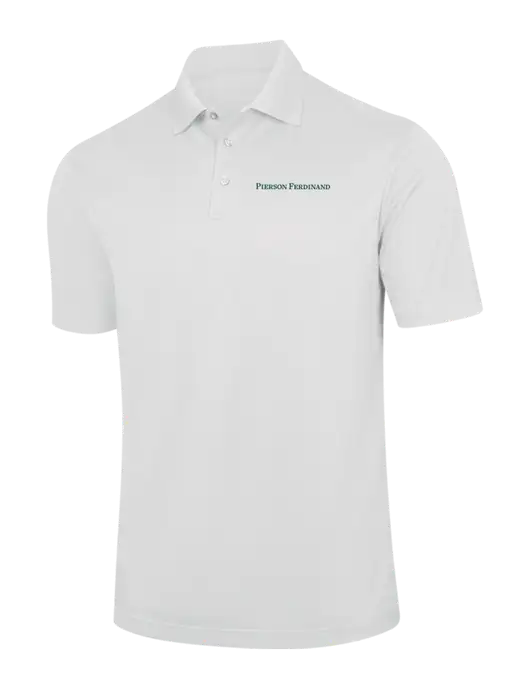 White Performance Fine Jacquard Polo w/Pierson Ferdinand Logo