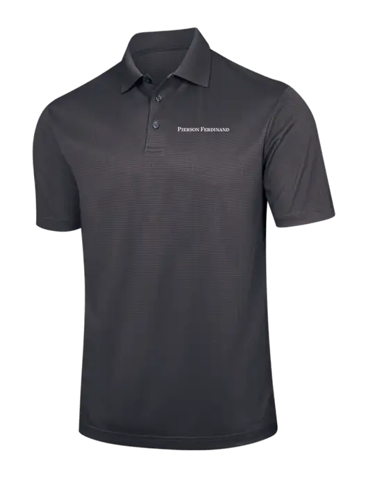 Dark Grey Performance Fine Jacquard Polo w/Pierson Ferdinand Logo