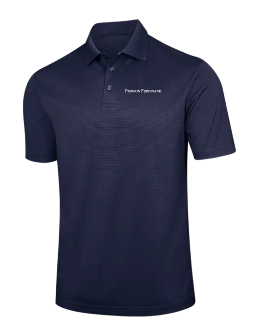Navy Performance Fine Jacquard Polo w/Pierson Ferdinand Logo