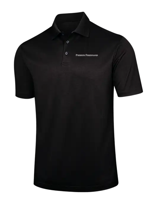 Black Performance Fine Jacquard Polo w/Pierson Ferdinand Logo