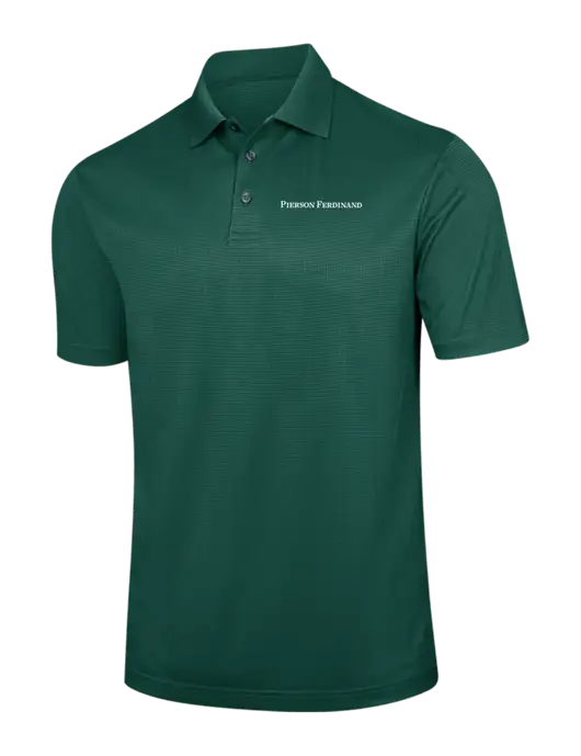 Dark Green Performance Fine Jacquard Polo w/Pierson Ferdinand Logo