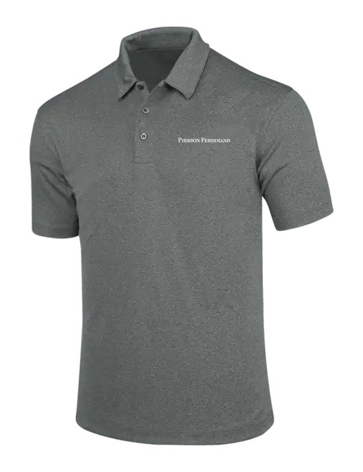 Charcoal Trace Heather Polo w/Pierson Ferdinand Logo