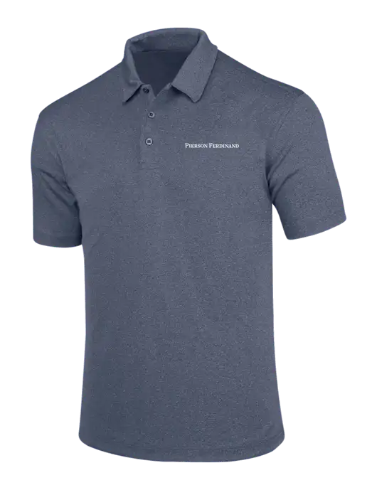 True Navy Trace Heather Polo w/Pierson Ferdinand Logo