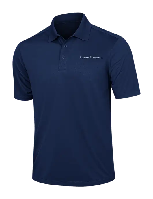 Dark Navy Diamond Textured Jacquard Polo w/Pierson Ferdinand Logo