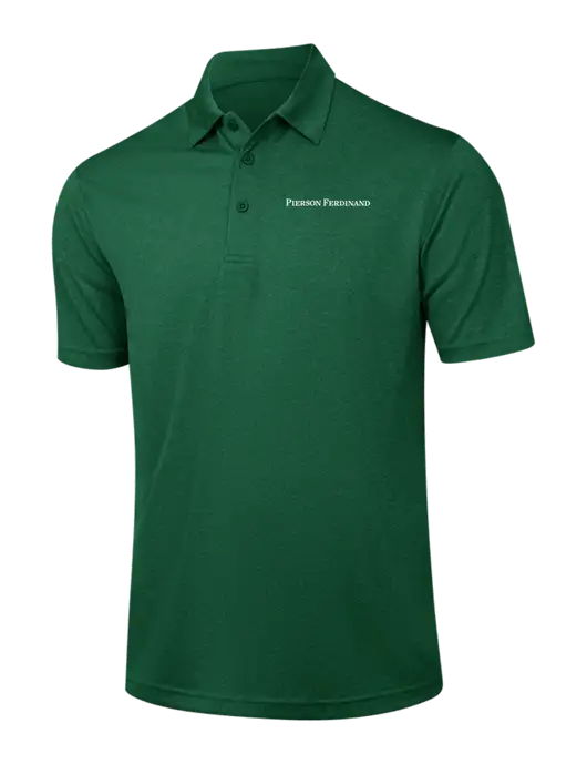 Dark Green Heather Contender Polo w/Pierson Ferdinand Logo