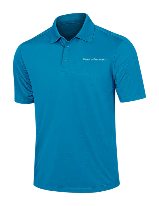 Sapphire Blue Diamond Textured Jacquard Polo w/Pierson Ferdinand Logo