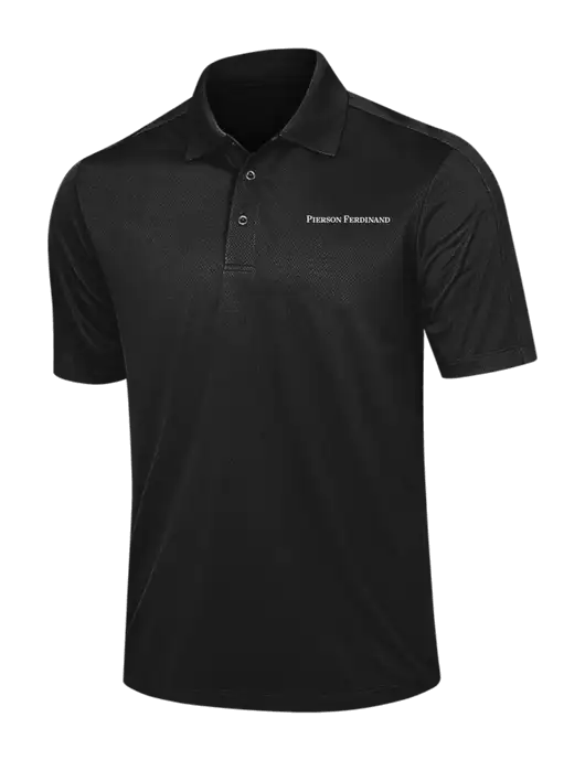 Black Diamond Textured Jacquard Polo w/Pierson Ferdinand Logo