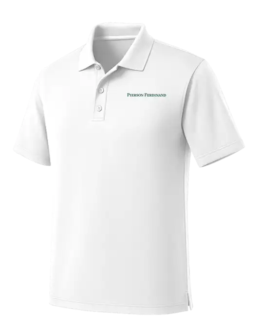 White Dry Zone UV Micro Mesh Polo w/Pierson Ferdinand Logo