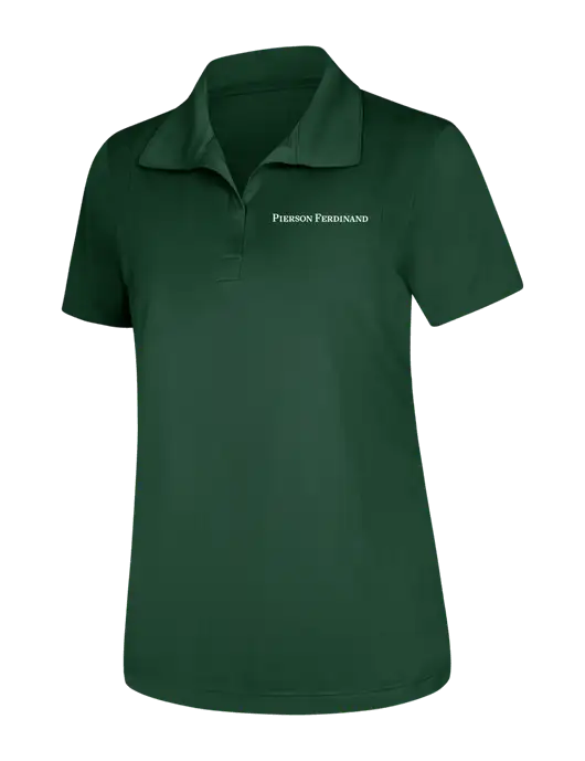Womens Dark Green Micropique Sport-Wick Polo w/Pierson Ferdinand Logo