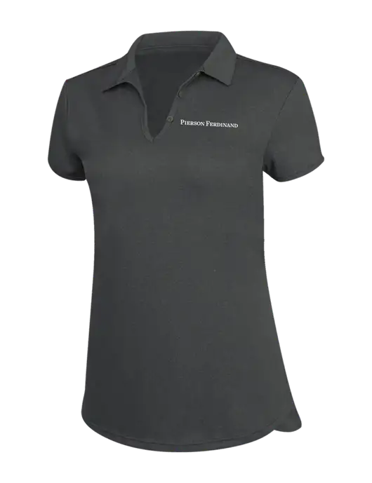 Womens Charcoal Trace Heather Polo w/Pierson Ferdinand Logo