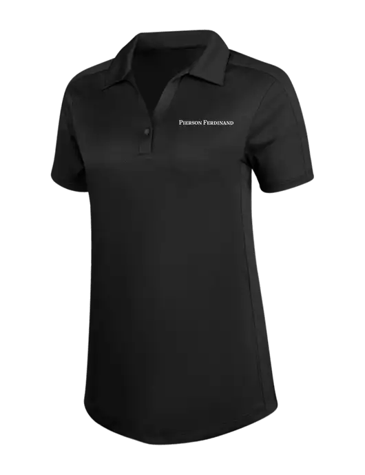 Womens Black Diamond Jacquard Polo w/Pierson Ferdinand Logo