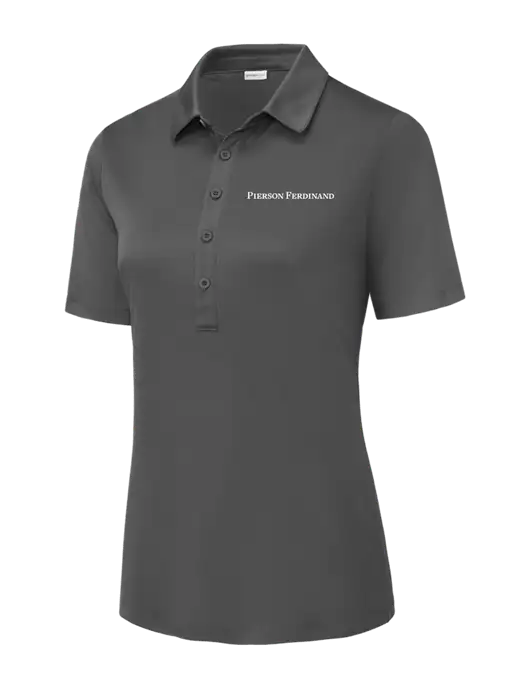 Dark Smoke Grey Womens Posi-UV Pro Polo w/Pierson Ferdinand Logo