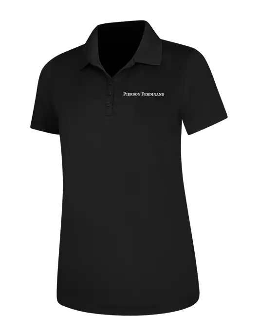 Black Womens Dry Zone UV Mesh Polo w/Pierson Ferdinand Logo