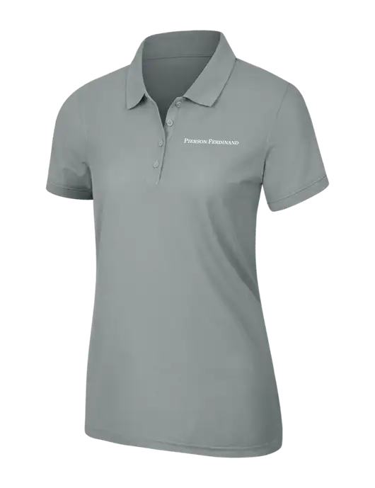 Light Grey Womens Core Classic Pique Polo w/Pierson Ferdinand Logo