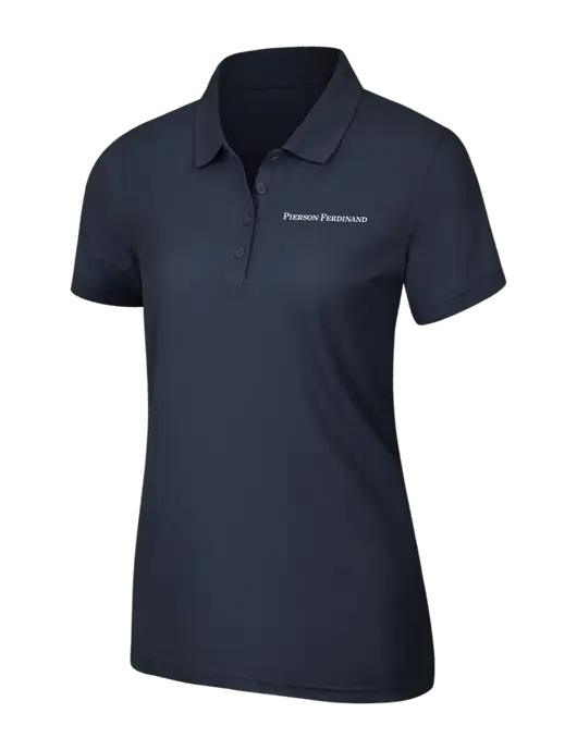 Navy Blue Womens Core Classic Pique Polo w/Pierson Ferdinand Logo