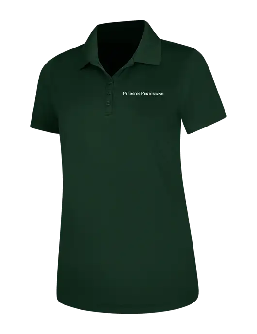 Dark Green Womens Dry Zone UV Mesh Polo w/Pierson Ferdinand Logo