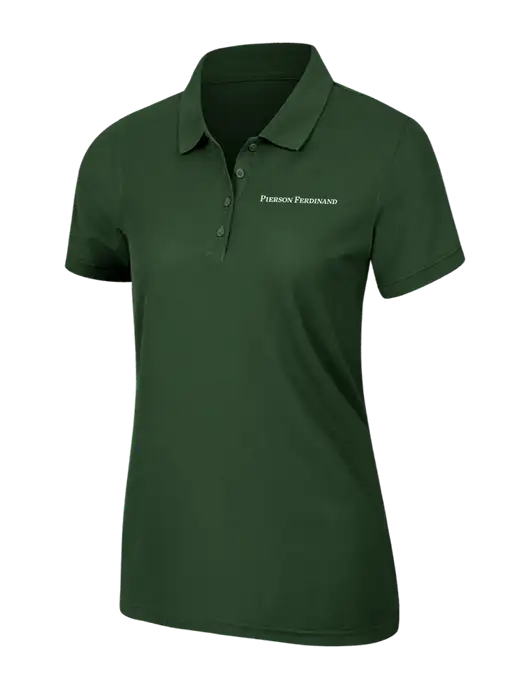 Dark Green Womens Core Classic Pique Polo w/Pierson Ferdinand Logo