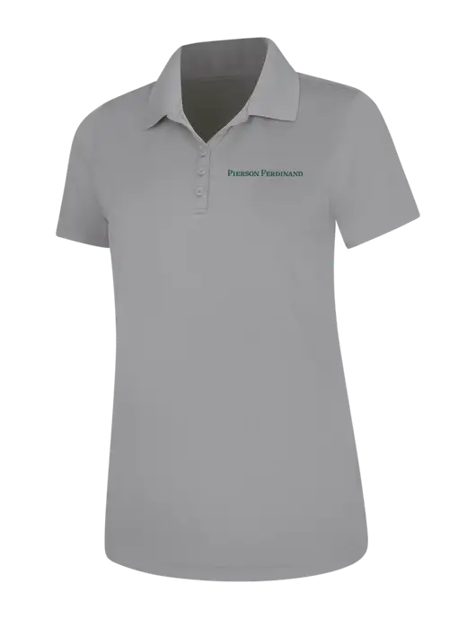 Light Grey Womens Dry Zone UV Mesh Polo w/Pierson Ferdinand Logo