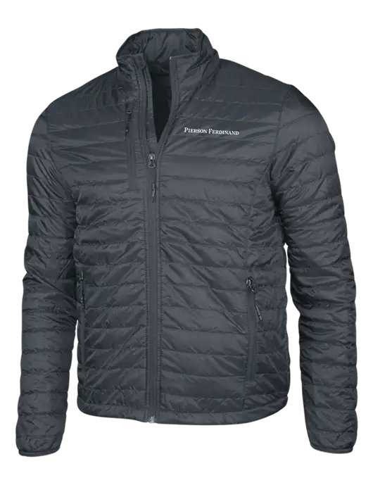 Dark Grey Puffy Packable Jacket w/Pierson Ferdinand Logo