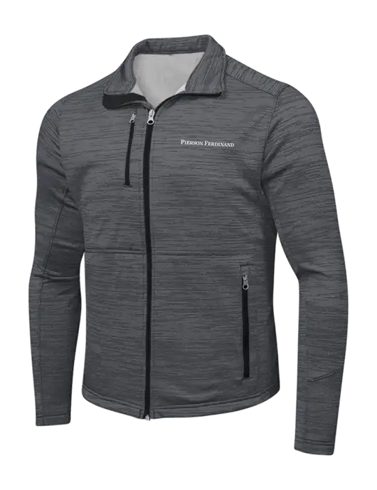 Dark Grey Digi Stripe Fleece Jacket w/Pierson Ferdinand Logo