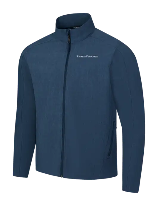 Navy Heather Core Soft Shell Jacket w/Pierson Ferdinand Logo