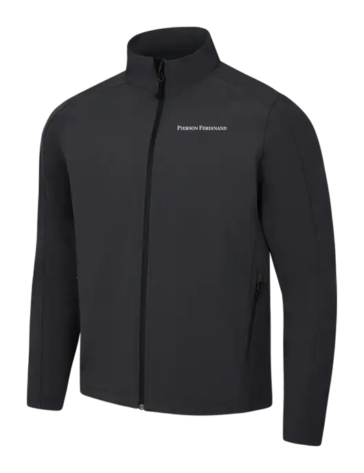 Black Charcoal Heather Core Soft Shell Jacket w/Pierson Ferdinand Logo