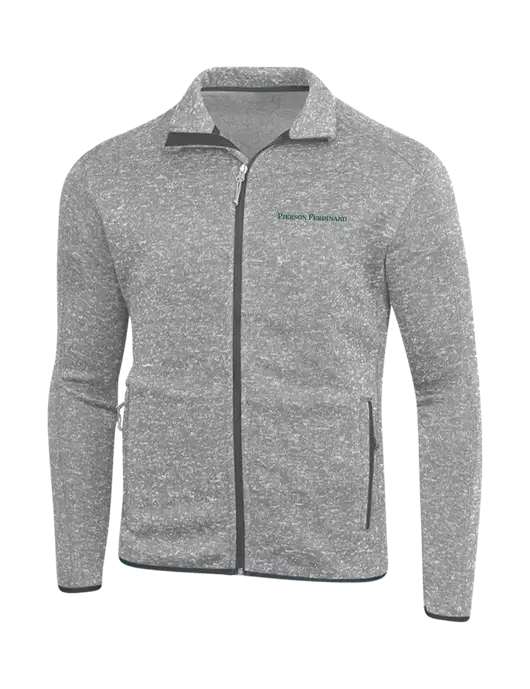 Grey Heather Sweater Fleece Jacket w/Pierson Ferdinand Logo
