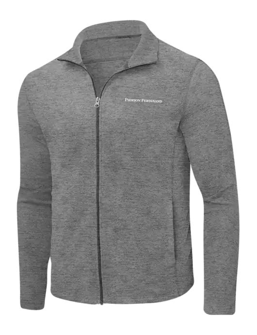 Medium Grey Heather Microfleece Full-Zip Jacket w/Pierson Ferdinand Logo