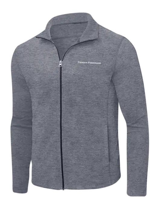 Light Navy Heather Microfleece Full-Zip Jacket w/Pierson Ferdinand Logo