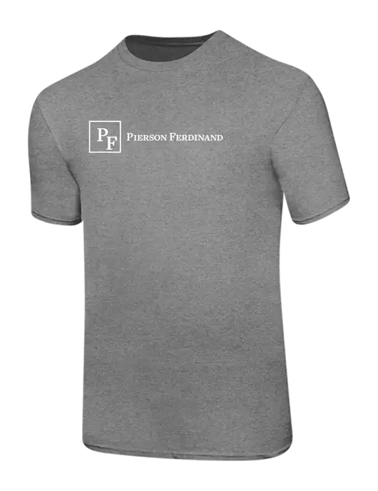 Ring Spun Light Heather Grey 4.5 oz T-Shirt w/Full Logo