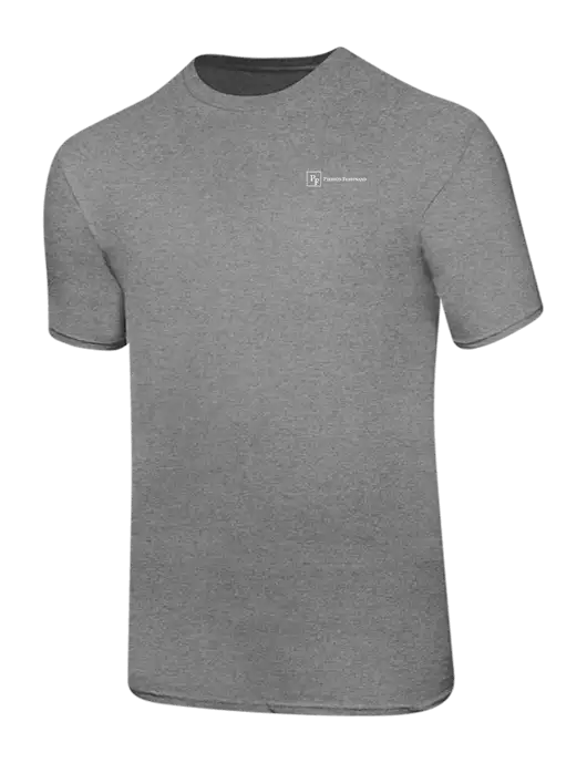 Ring Spun Light Heather Grey 4.5 oz T-Shirt w/Full Logo