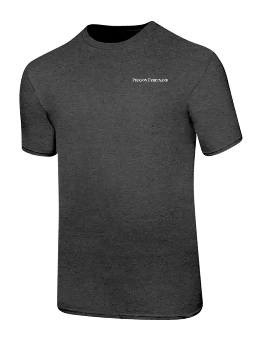 Ring Spun Dark Heather Grey 4.5 oz T-Shirt w/Pierson Ferdinand Logo
