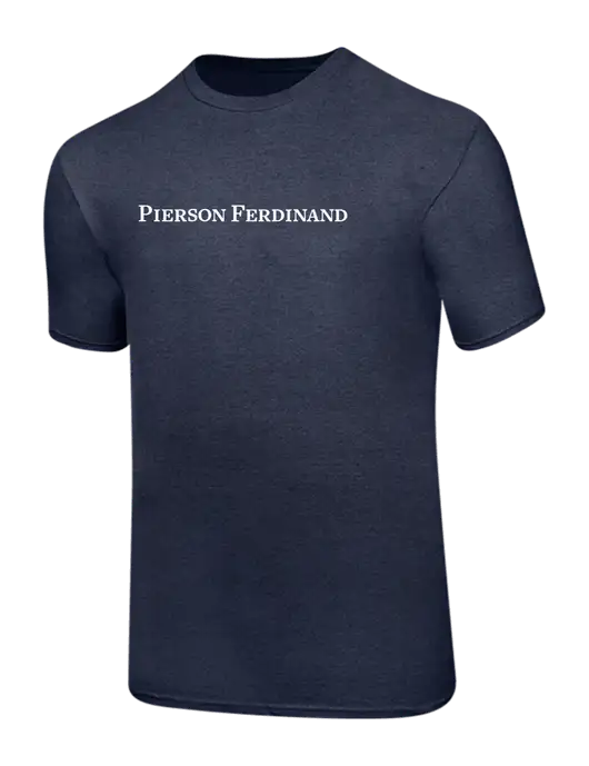 Ring Spun Heather Navy 4.5 oz T-Shirt w/Pierson Ferdinand Logo